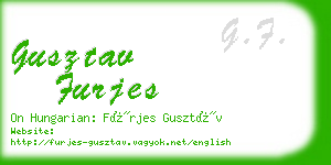 gusztav furjes business card